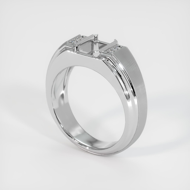 18K White Gold Men's Ring Setting