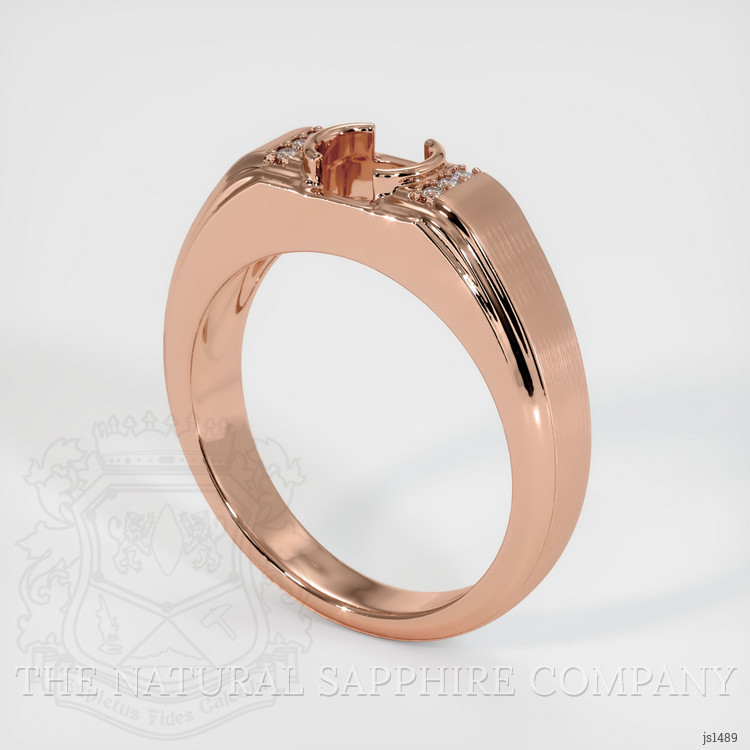 14K Rose Gold Men's Ring Setting