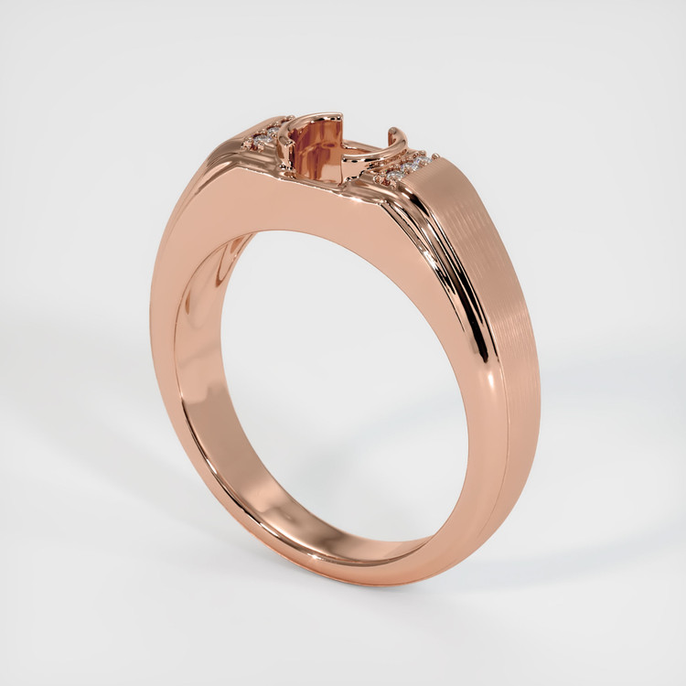 14K Rose Gold Men's Ring Setting