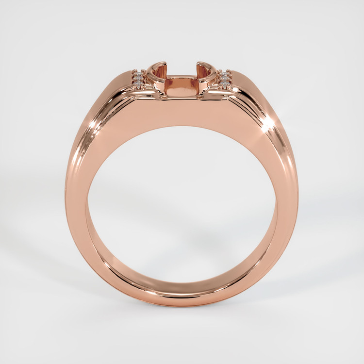 14K Rose Gold Men's Ring Setting