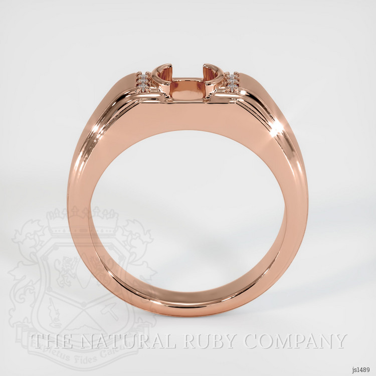14K Rose Gold Men's Ring Setting
