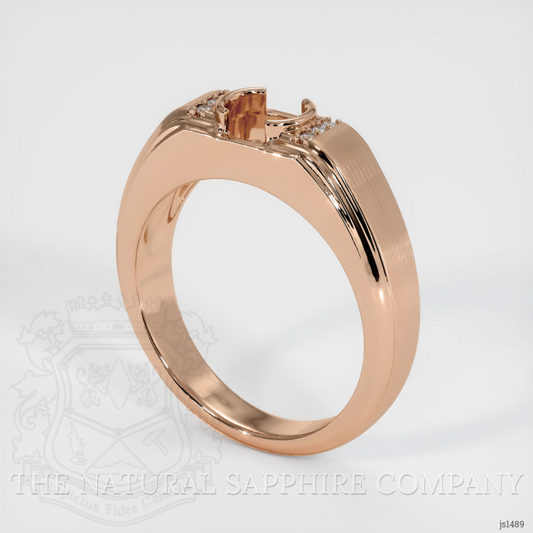 18K Rose Gold Men's Ring Setting