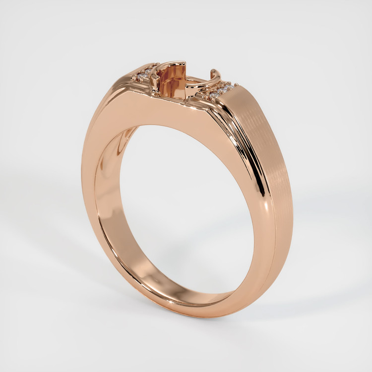 18K Rose Gold Men's Ring Setting