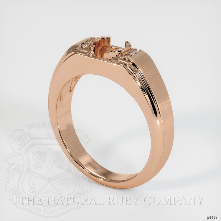 18K Rose Gold Men's Ring Setting