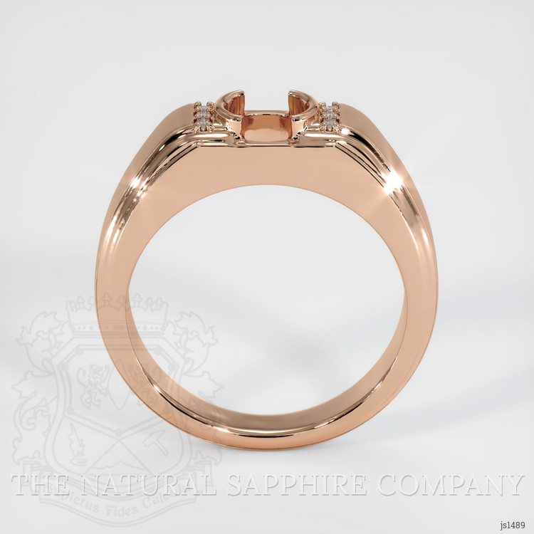 18K Rose Gold Men's Ring Setting