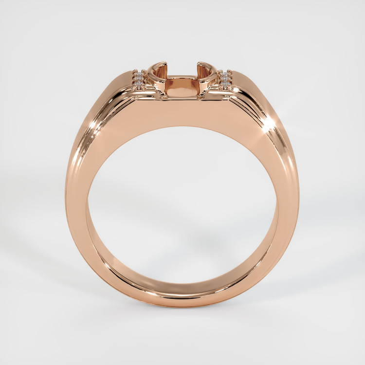 18K Rose Gold Men's Ring Setting