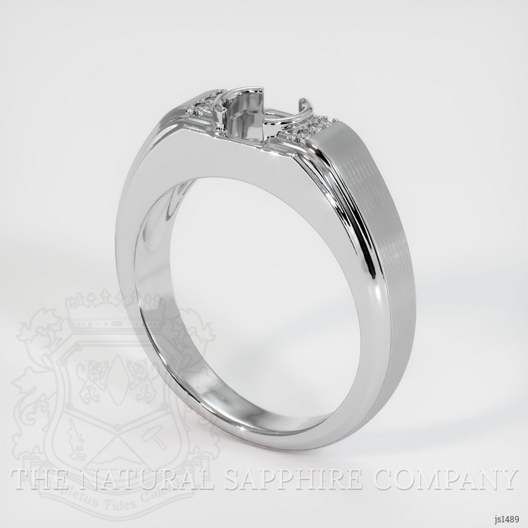 14K White Gold Men's Ring Setting