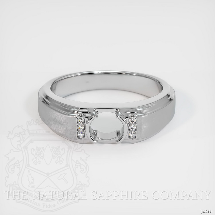 14K White Gold Men's Ring Setting