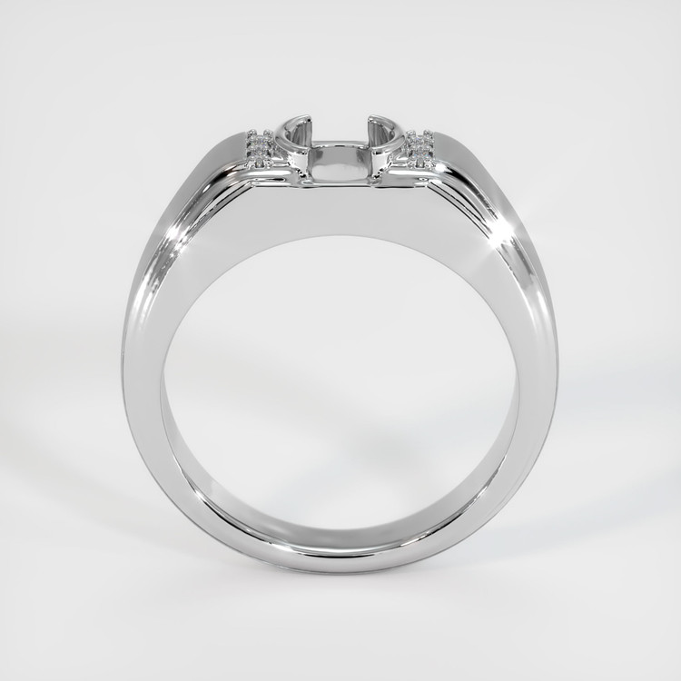 14K White Gold Men's Ring Setting