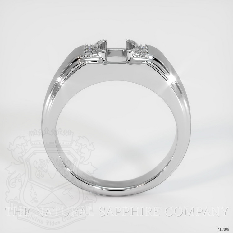 14K White Gold Men's Ring Setting