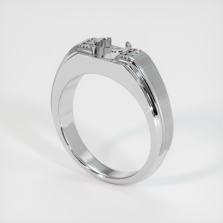 18K White Gold Men's Ring Setting