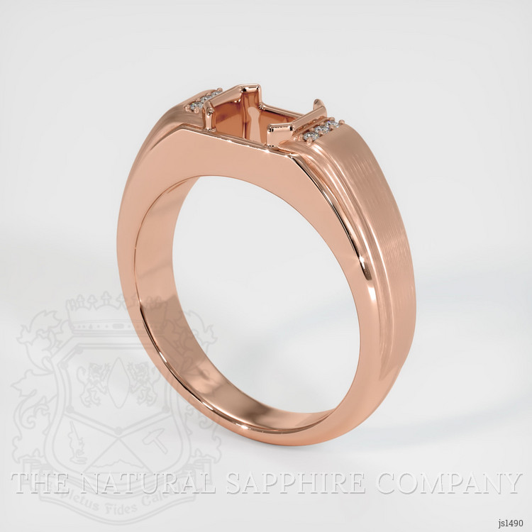 14K Rose Gold Men's Ring Setting