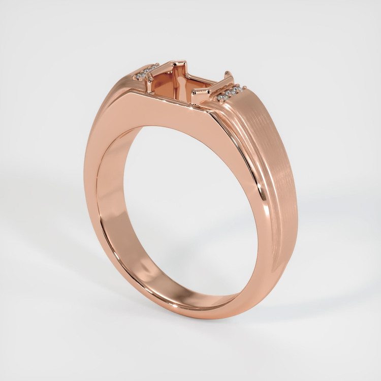 14K Rose Gold Men's Ring Setting
