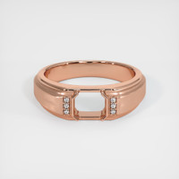 14K Rose Gold Men's Ring Setting Image