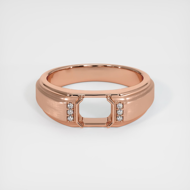 14K Rose Gold Men's Ring Setting