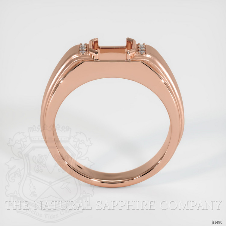 14K Rose Gold Men's Ring Setting