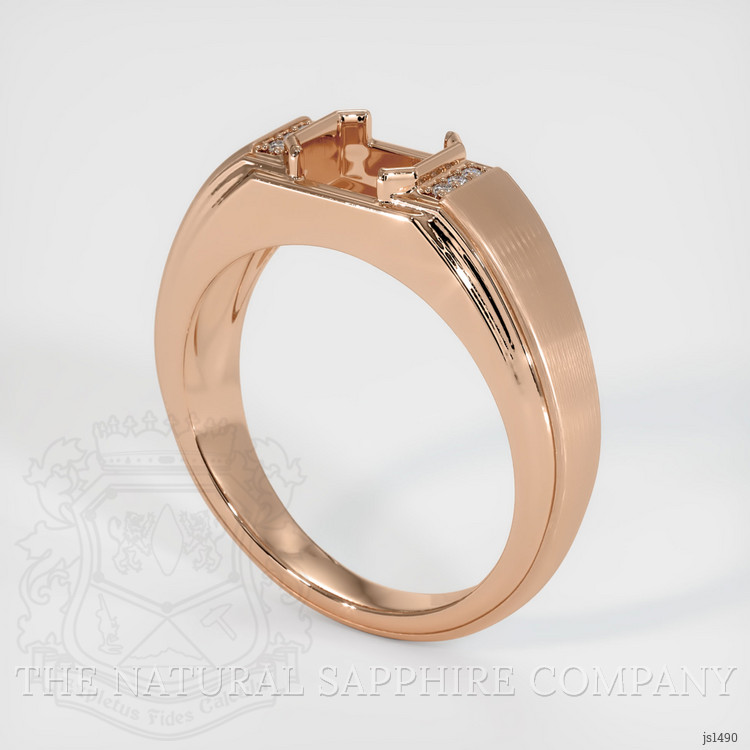 18K Rose Gold Men's Ring Setting