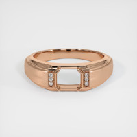 18K Rose Gold Men's Ring Setting Image