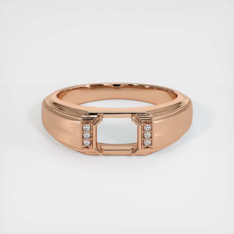 18K Rose Gold Men's Ring Setting