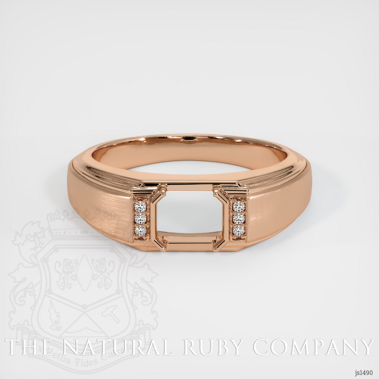 18K Rose Gold Men's Ring Setting