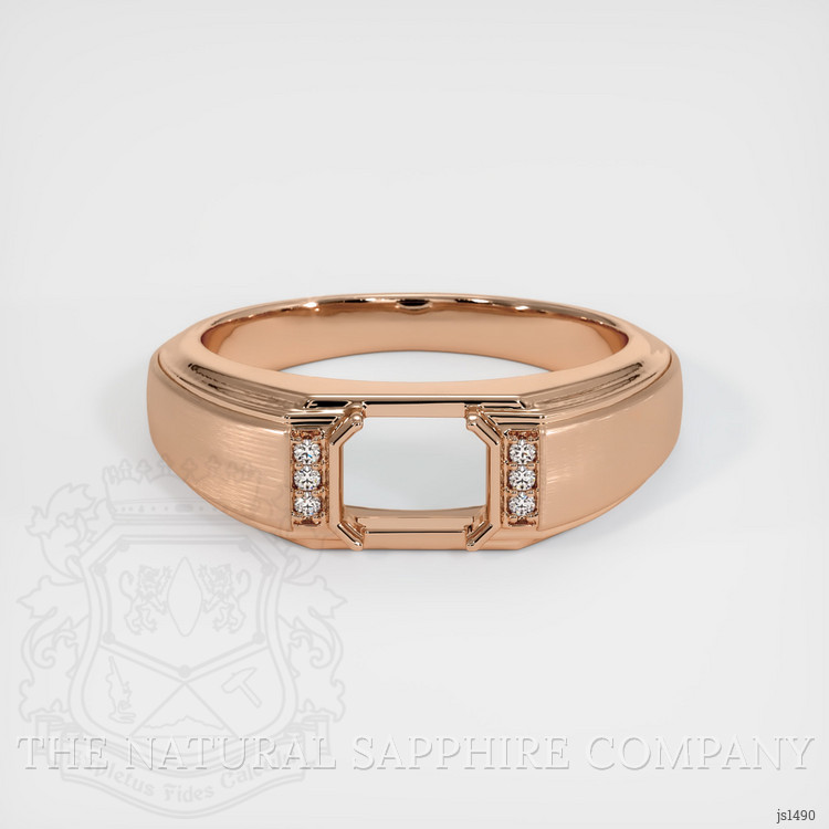 18K Rose Gold Men's Ring Setting