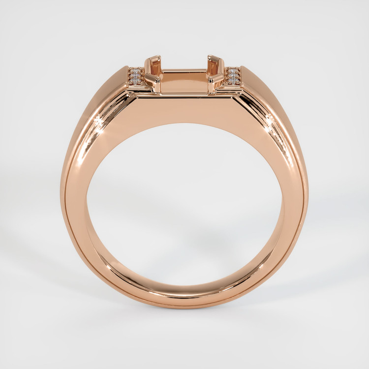 18K Rose Gold Men's Ring Setting
