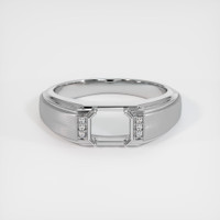 14K White Gold Men's Ring Setting Image