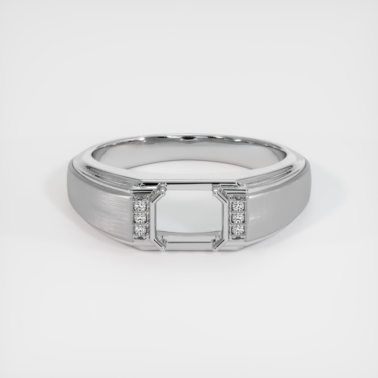 14K White Gold Men's Ring Setting