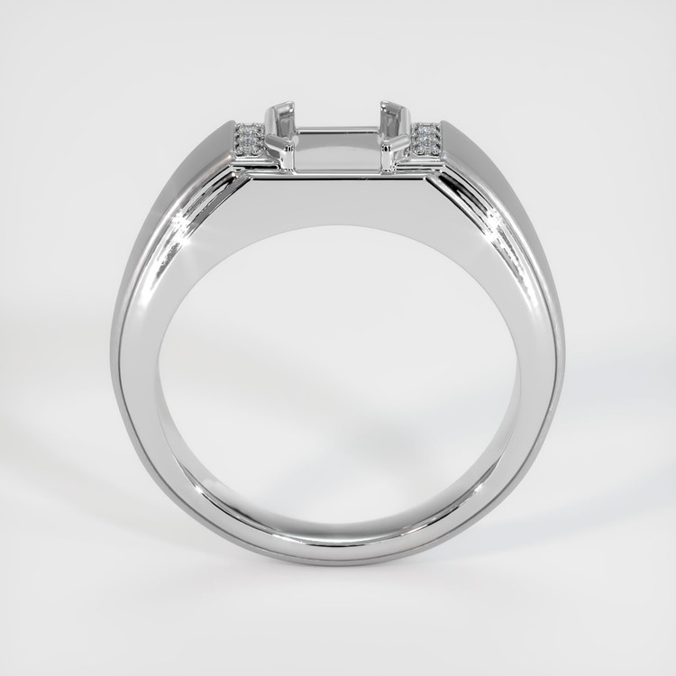 14K White Gold Men's Ring Setting