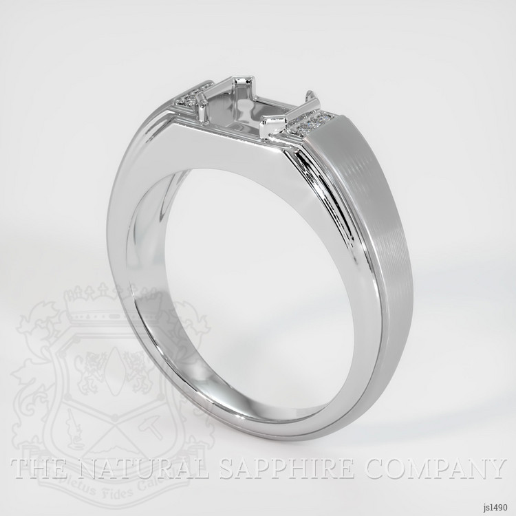 18K White Gold Men's Ring Setting