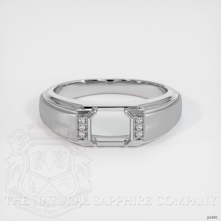 18K White Gold Men's Ring Setting