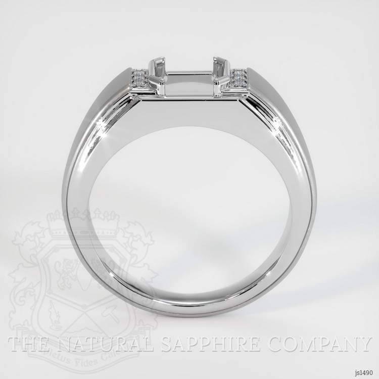 18K White Gold Men's Ring Setting