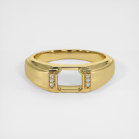 18K Yellow Gold Men's Ring Setting Image