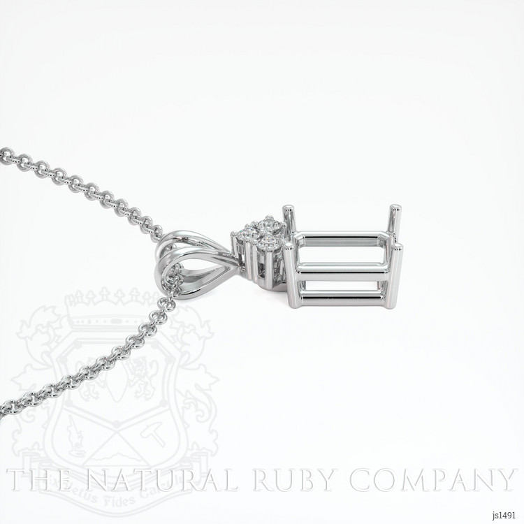 Platinum 950 Accent Stones Pendant Setting