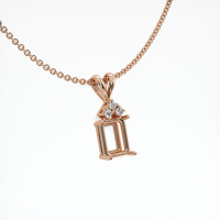 14K Rose Gold Accent Stones Pendant Setting Image
