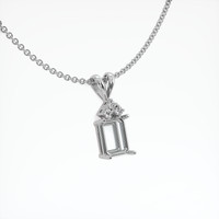 14K White Gold Accent Stones Pendant Setting Image