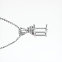 14K White Gold Accent Stones Pendant Setting Image