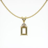 18K Yellow Gold Accent Stones Pendant Setting Video