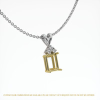 14K Yellow & White Accent Stones Pendant Setting Image
