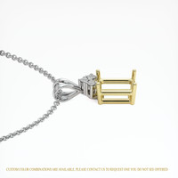 14K Yellow & White Accent Stones Pendant Setting Image