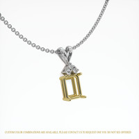 18K Yellow & White Accent Stones Pendant Setting Image