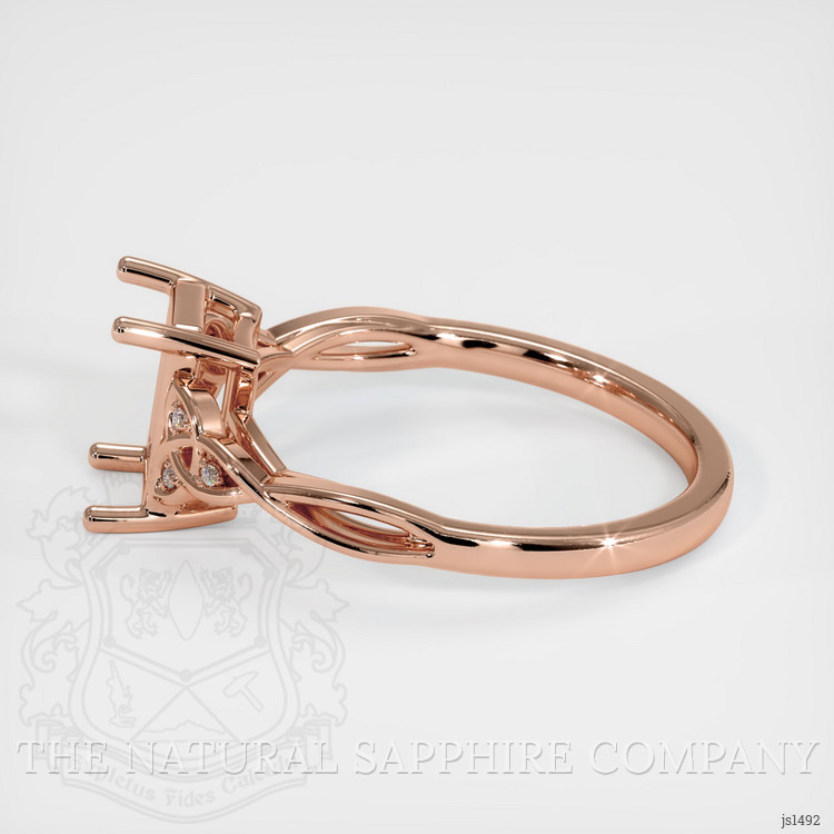14K Rose Gold Accent Stones Ring Setting