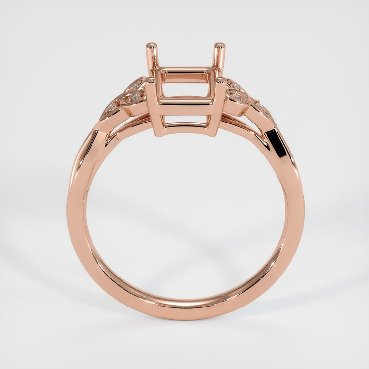 14K Rose Gold Accent Stones Ring Setting