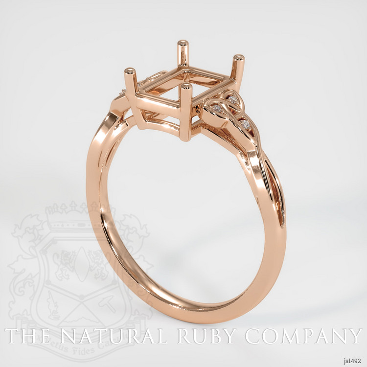 18K Rose Gold Accent Stones Ring Setting
