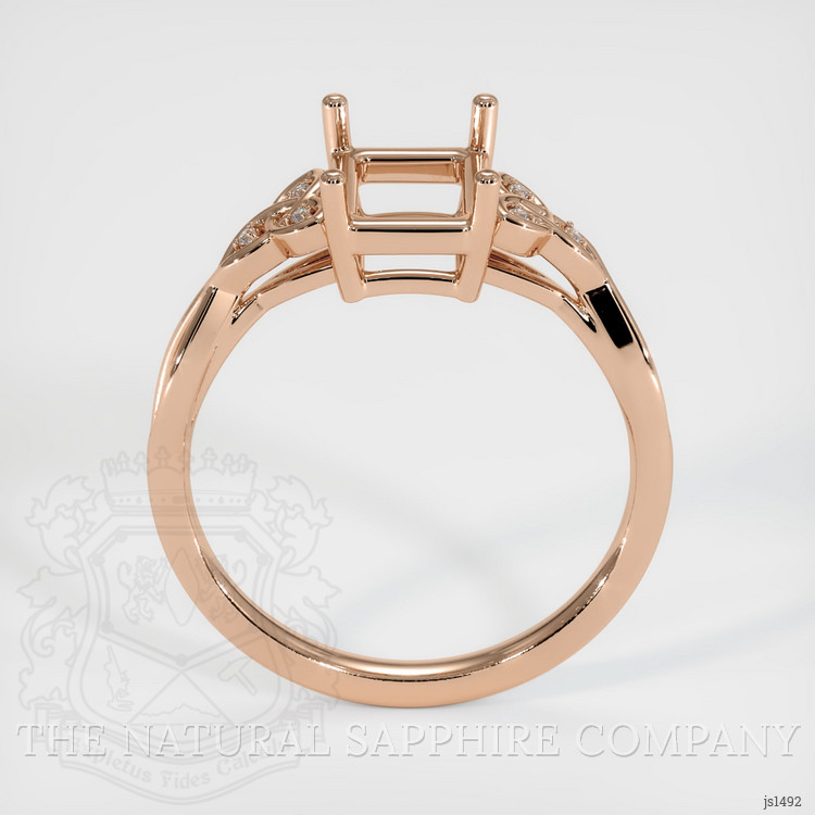18K Rose Gold Accent Stones Ring Setting