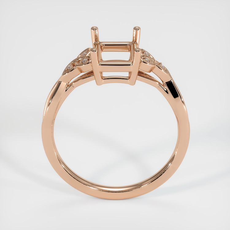 18K Rose Gold Accent Stones Ring Setting