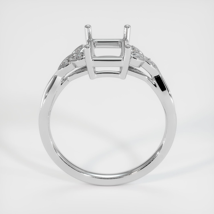 14K White Gold Accent Stones Ring Setting