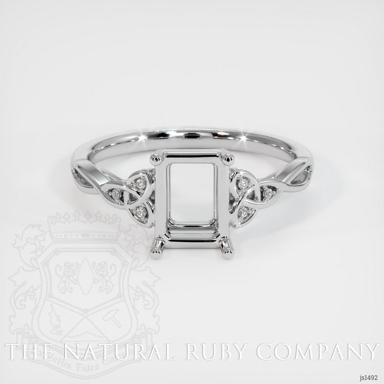 18K White Gold Accent Stones Ring Setting