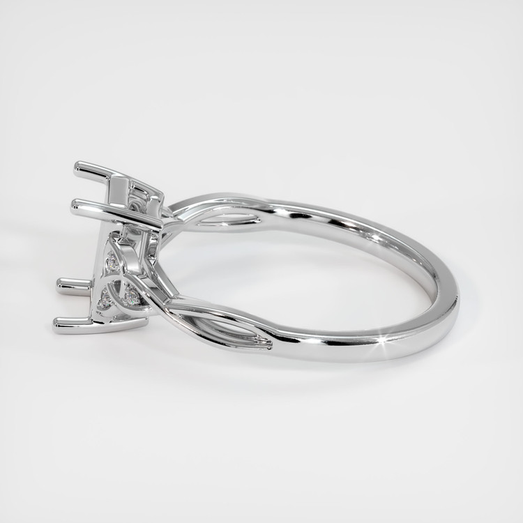 18K White Gold Accent Stones Ring Setting