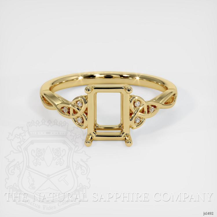 10K Yellow Gold Accent Stones Ring Setting